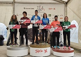 Podio final del Gran Premio.