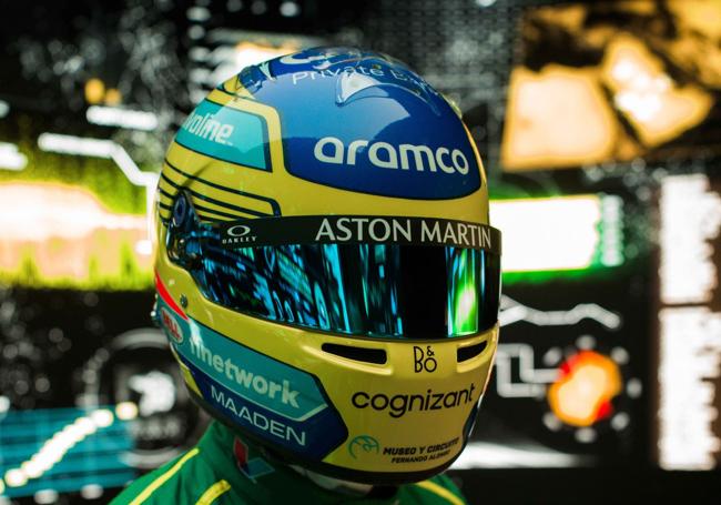 Fernando, con su casco para 2025.