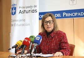 Lydia Espina en la rueda de prensa que ha ofrecido esta mañana.