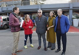 Siñeriz, durante su visita a las instalaciones del Grupo.