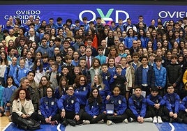 Los deportistas asistentes al Florida Arena.