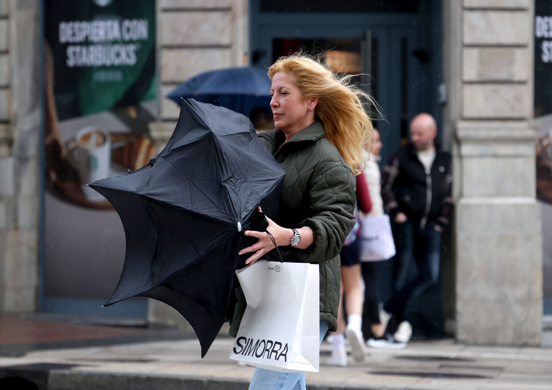 Lluvia y mucho viento en Asturias