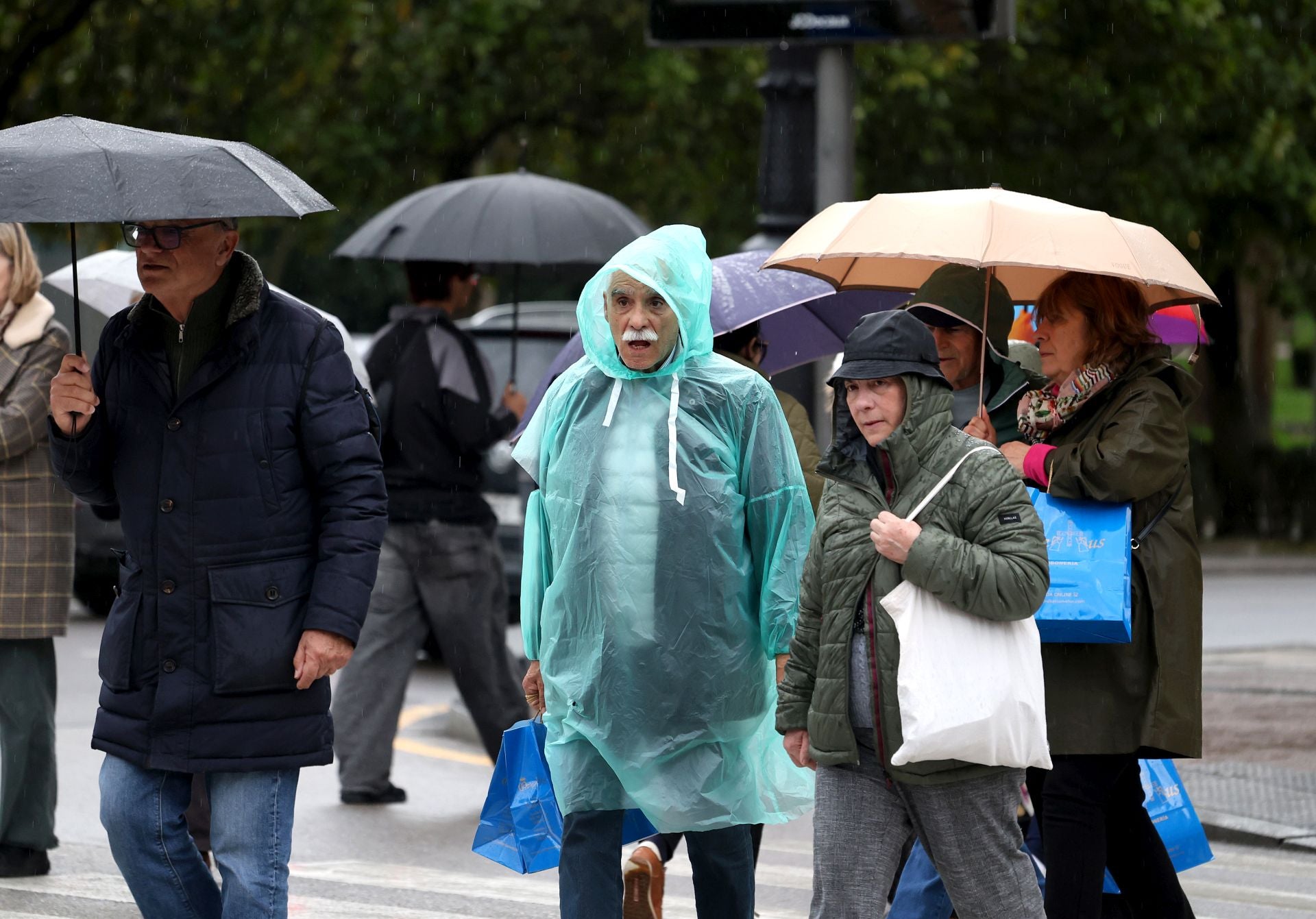 Lluvia y mucho viento en Asturias