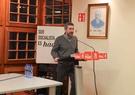 Manuel Campa, el pasado viernes en la inauguración del congreso de la Agrupación Socialista de Avilés