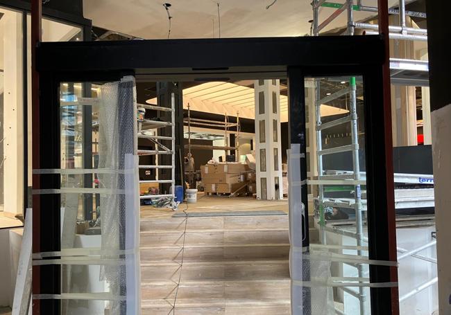La obra en el interior del edificio.