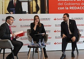 El presidente del Principado de Asturias, Adrián Barbón, durante el encuentro con EL COMERCIO.