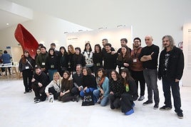 Los artistas que exponen en la octava edición de la Feria de Arte Gráfico en el Calatrava.