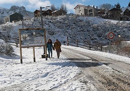 La Raya, cubierta de nieve.