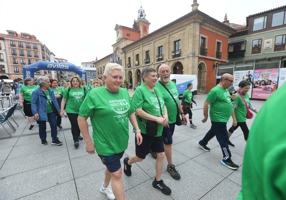 Marcha solidaria por la ELA celebrada el año pasado en Avilés.