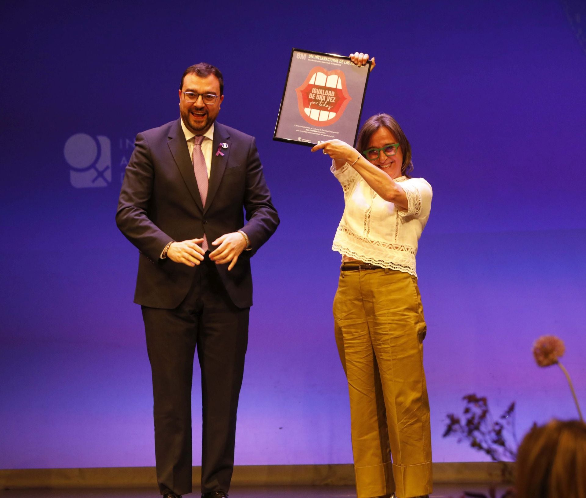 En imágenes: el acto institucional del 8M en Asturias