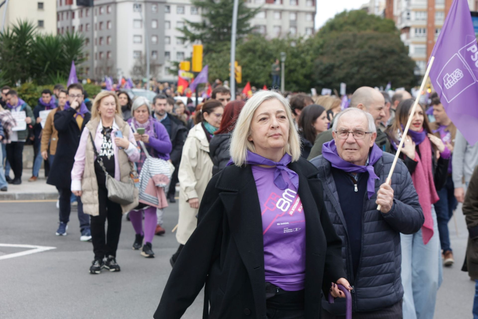 Asturias «respira lucha»: las fotos de la manifestación del 8M en Gijón