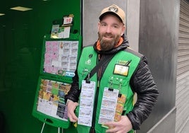 Adam Domínguez, el cuponero que repartió los premios.