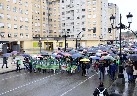 La manifestación a su inicio.