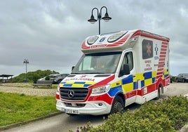 Ambulancia en el parque de La Providencia.