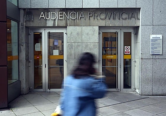 Entrada a la Audiencia Provincial, donde este martes se ha celebrado el juicio.