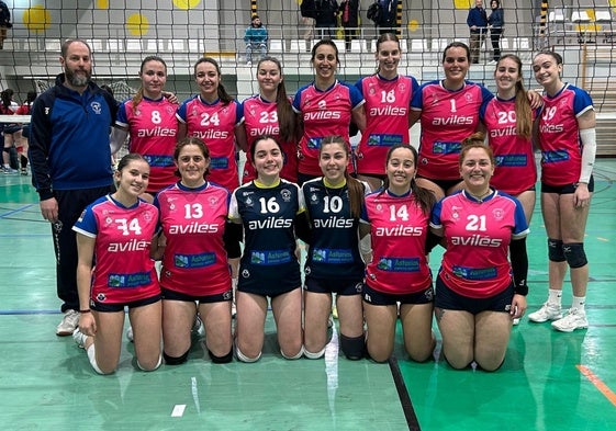 Equipo de La Curtidora en su partido ante el Jovellanos en Gijón.