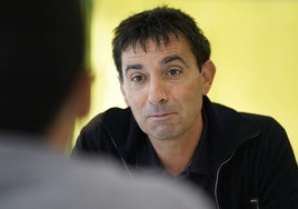 Garitano, durante una entrevista.