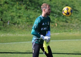 Aarón Escandell, durante un entrenamiento.