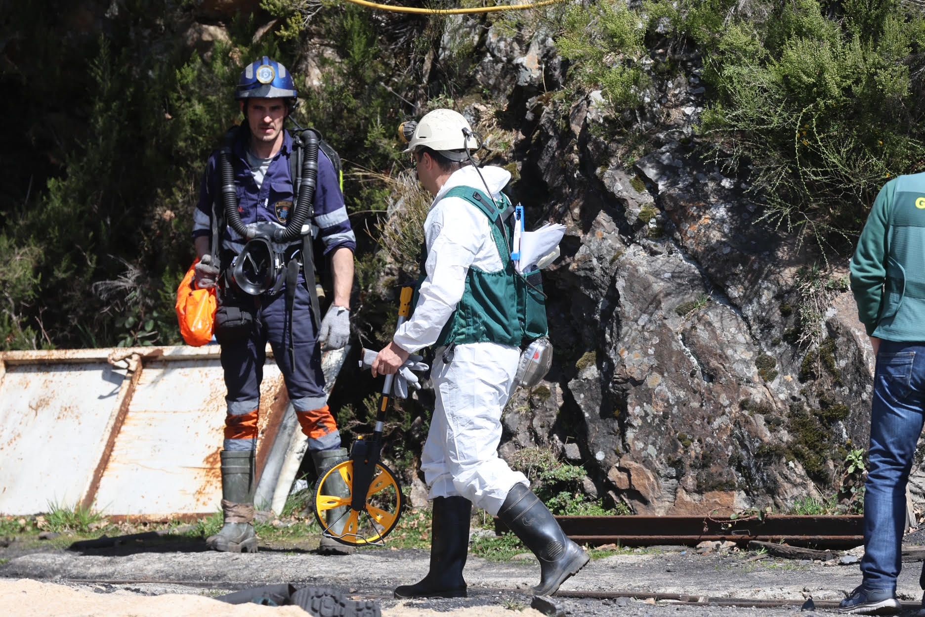 Las imágenes de la inspección de la Guardia Civil en la mina de Cerredo