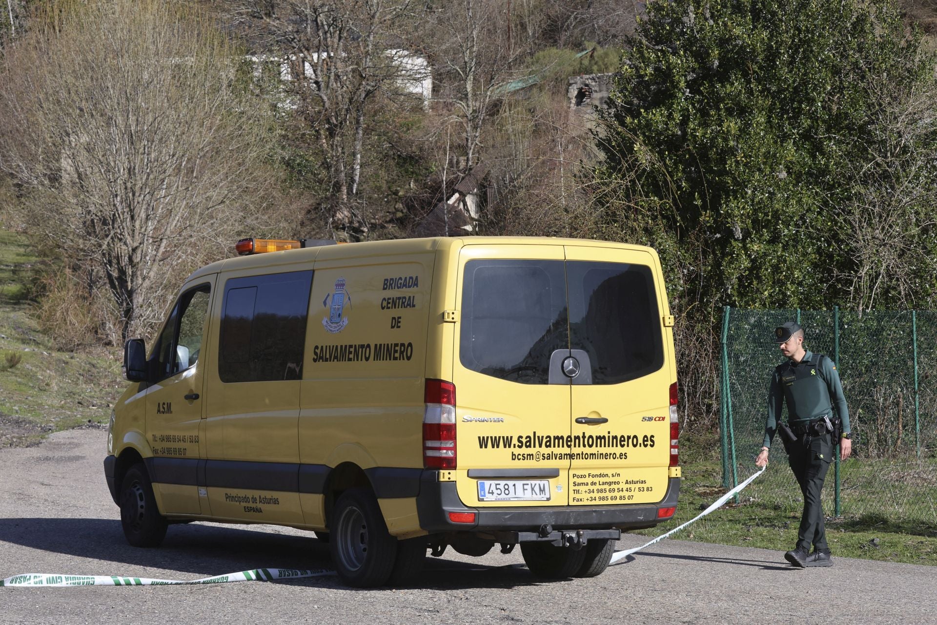 Las imágenes de la inspección de la Guardia Civil en la mina de Cerredo