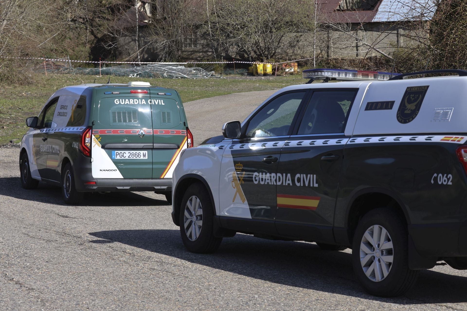 Las imágenes de la inspección de la Guardia Civil en la mina de Cerredo