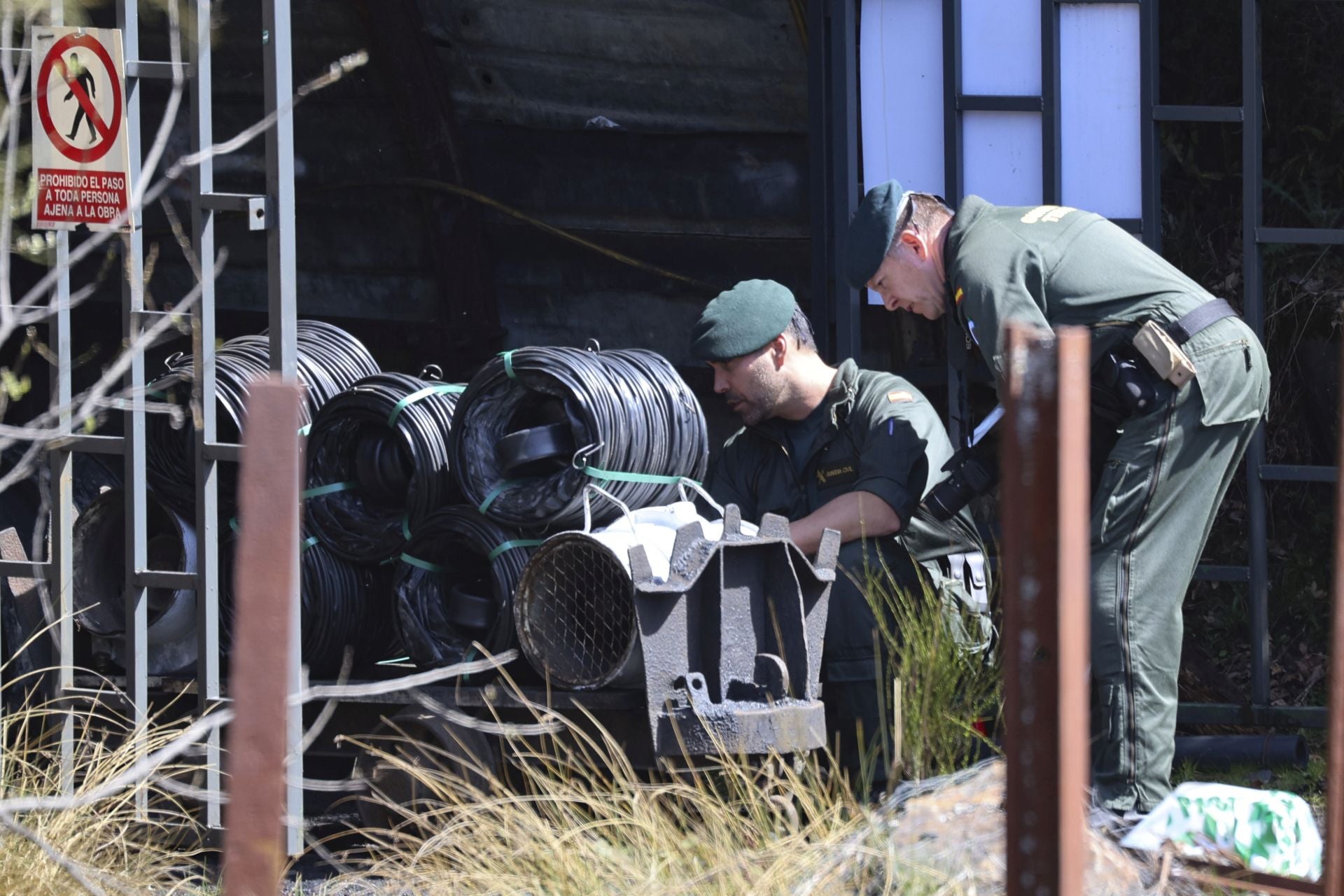 Las imágenes de la inspección de la Guardia Civil en la mina de Cerredo