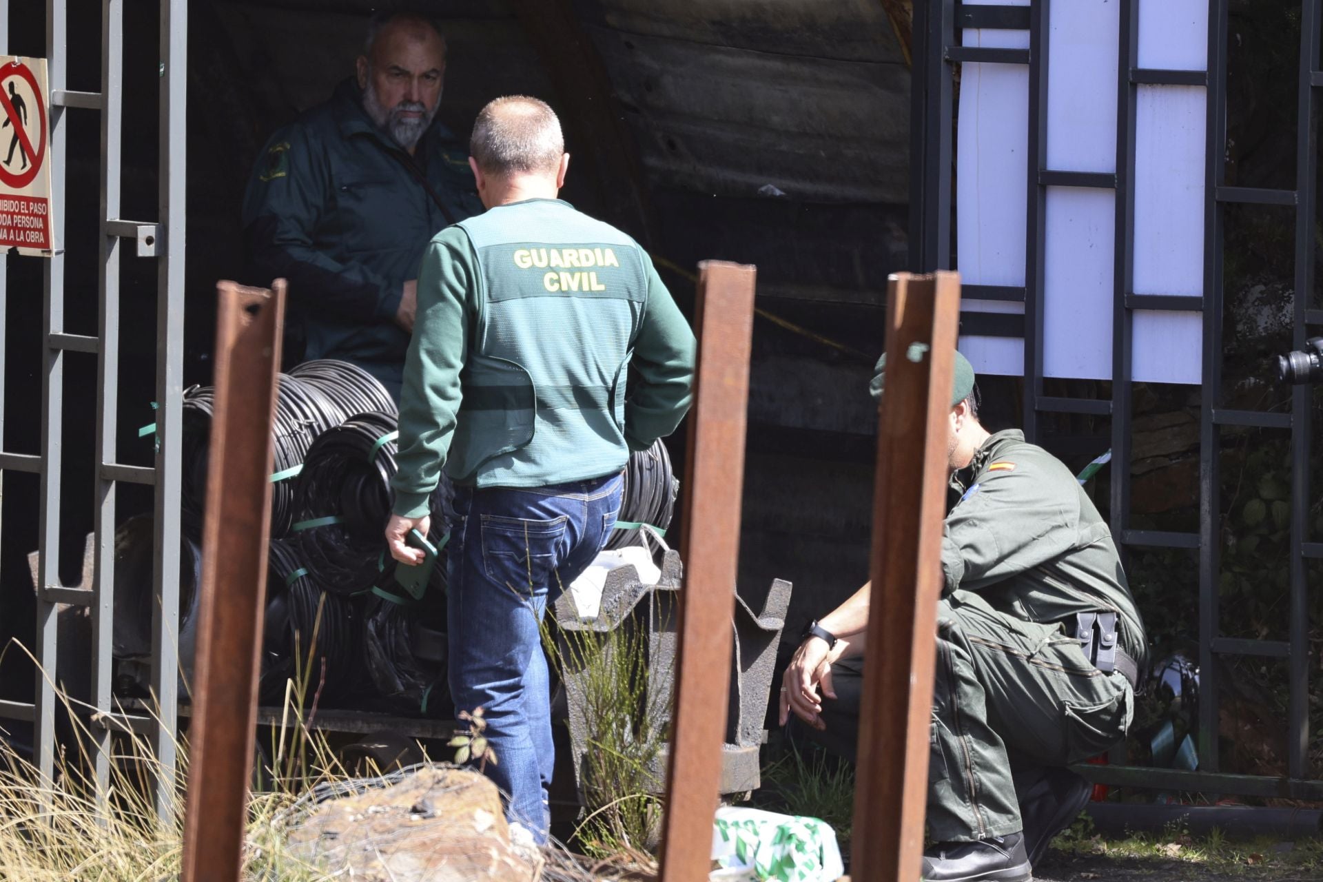 Las imágenes de la inspección de la Guardia Civil en la mina de Cerredo