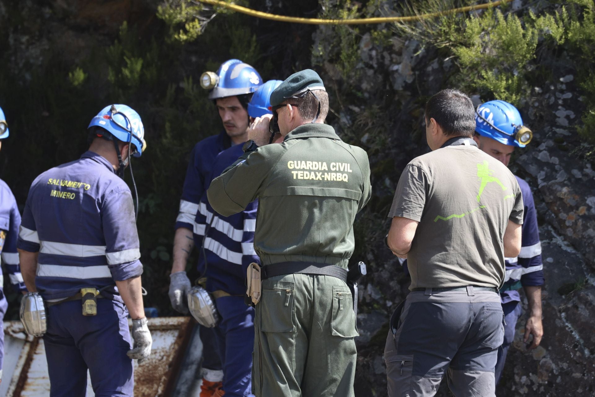 Las imágenes de la inspección de la Guardia Civil en la mina de Cerredo