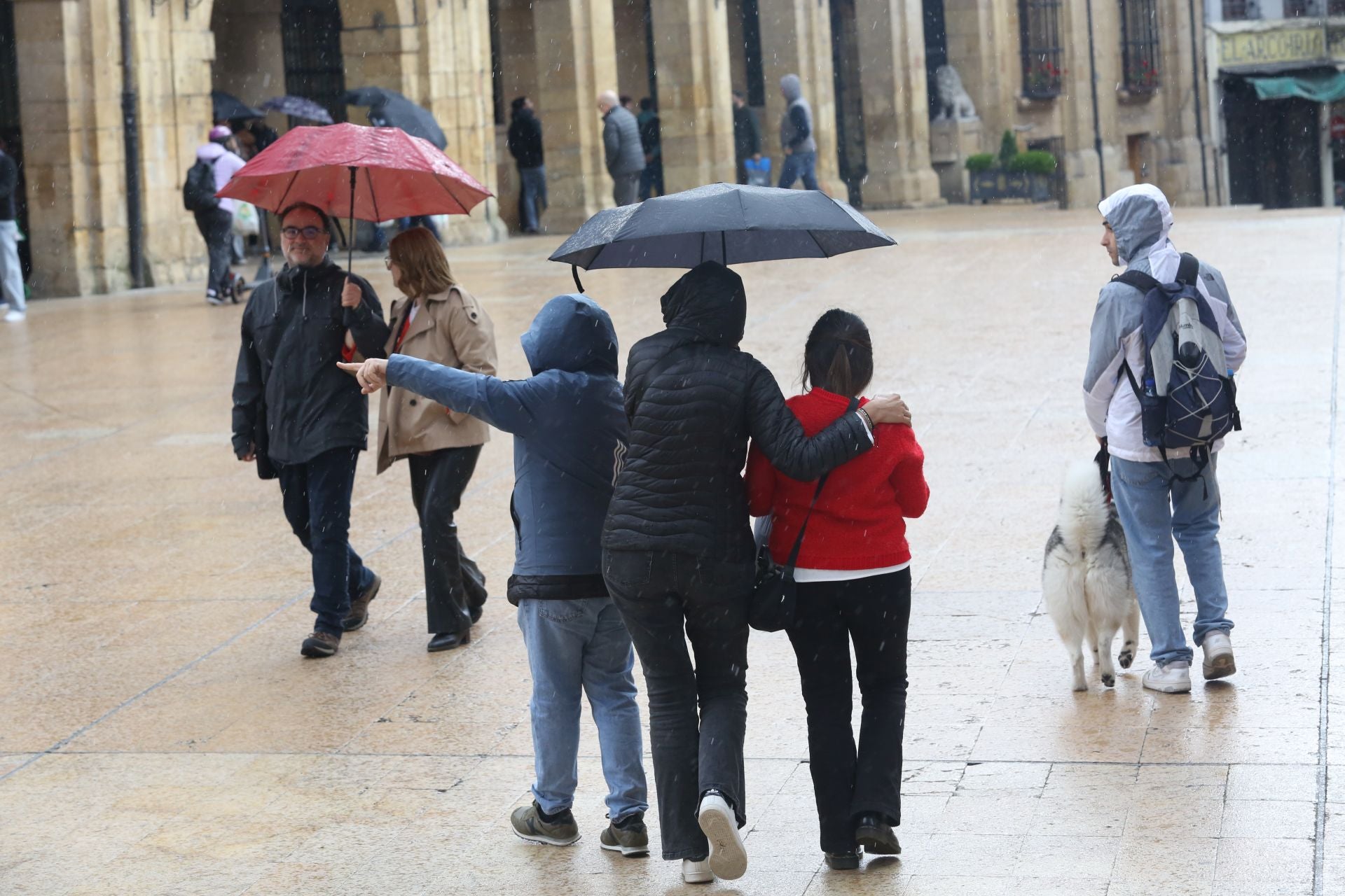Breve pero intensa granizada en Oviedo