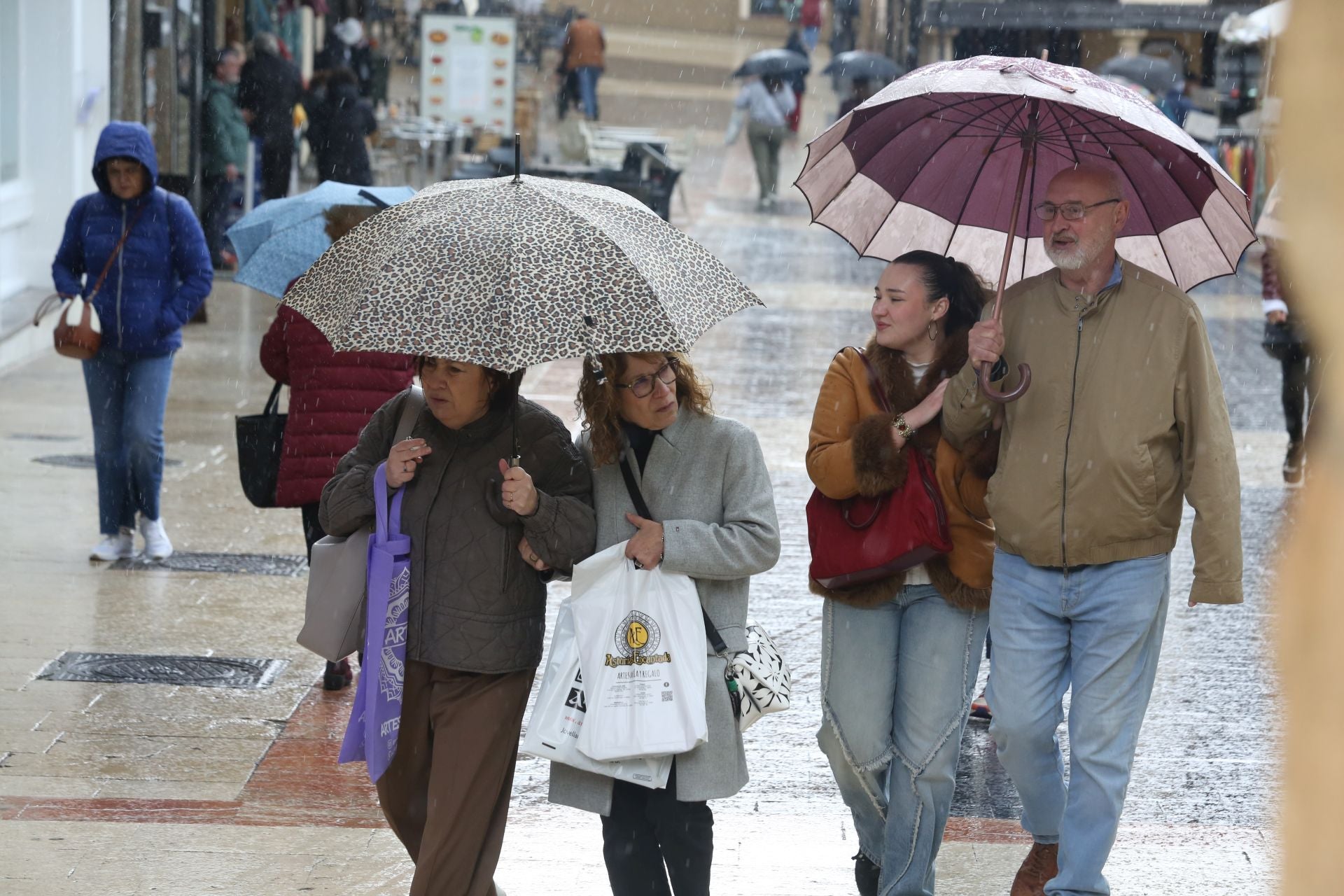 Breve pero intensa granizada en Oviedo