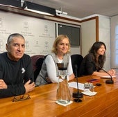 Xune Elipe, Covadonga Tomé y Laura Tuero, el pasado lunes.
