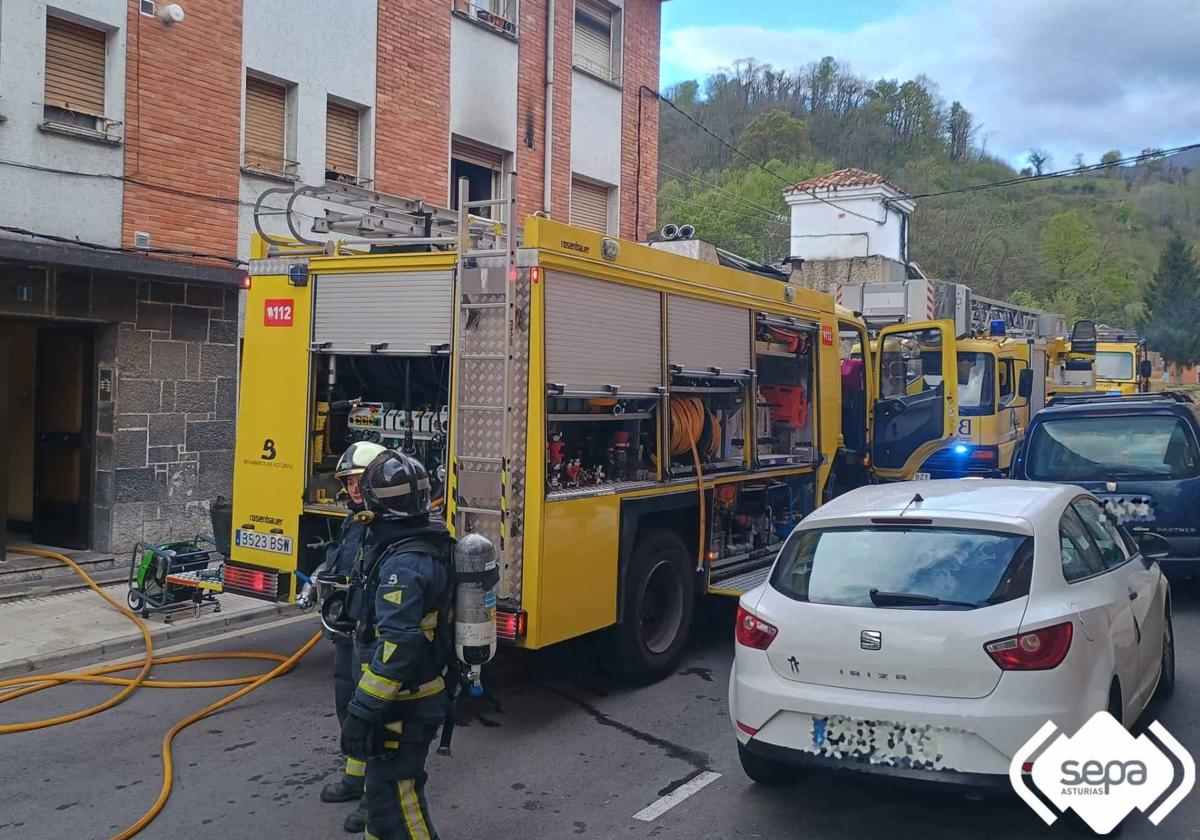 Mueren tres gatos al incendiarse una casa en Riosa