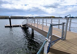 Imagen del nuevo pantalán en San Juan de Nieva para reforzar el Espacio Portus.