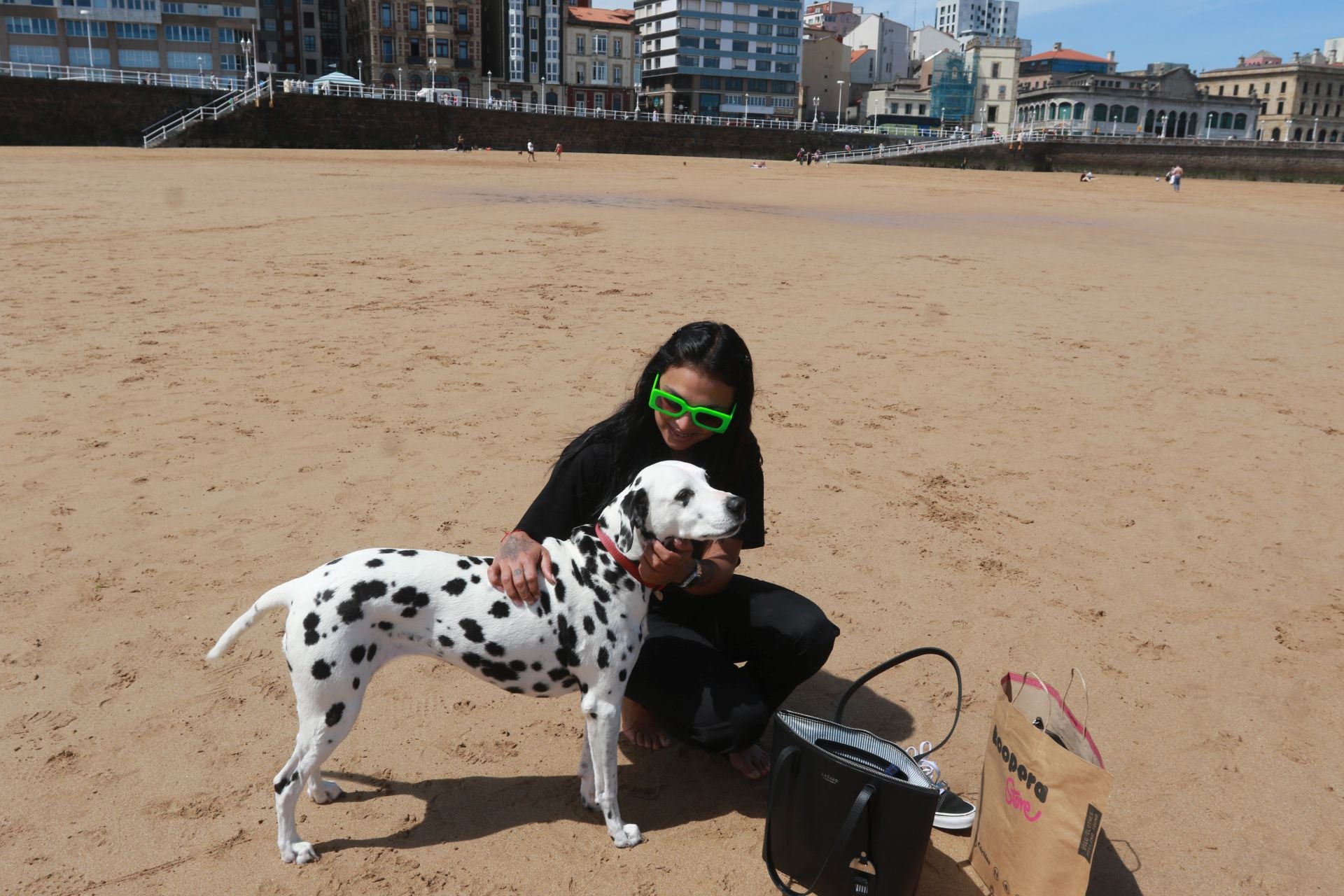 Fotos: Último día de perros en la arena en la playa de San Lorenzo