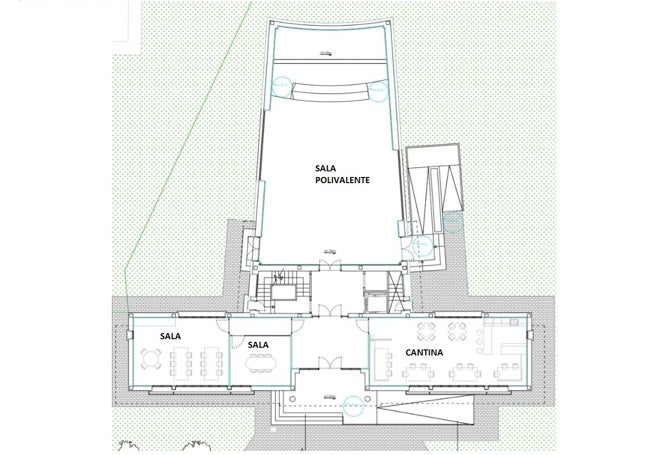 Distribución para la planta baja del inmueble.