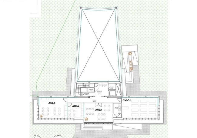 Ubicación de las aulas de la primera planta.