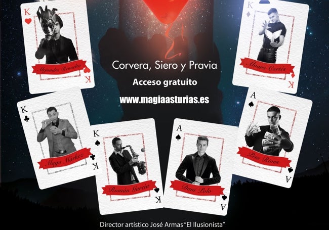 Los magos que este año participan en el Festival Internacional de Magia de Asturias.