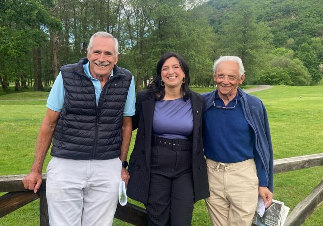 Manuel Gancedo, Belén Servillera, de ABANCA, e Isidro López.