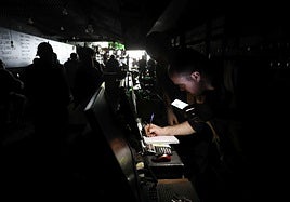 Imagen del día del apagón en Avilés.