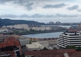 Panorámica del Puerto de Gijón desde El Arbeyal.