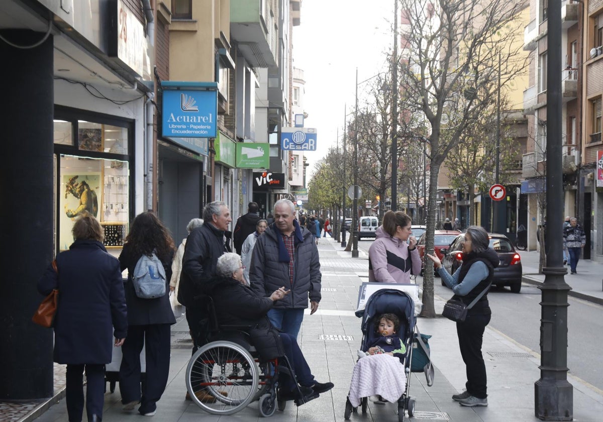 Imagen de la avenida de la Argentina, arteria principal de La Calzada.