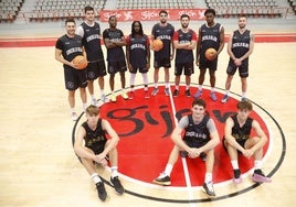 Los jugadores del Círculo, antes de un entrenamiento de esta temporada.