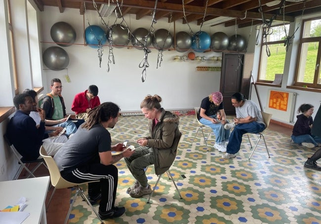 Uno de los talleres organizados en Piloñeta.