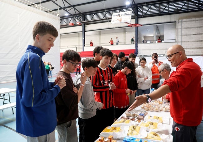 Selección de alimentos de primera necesidad ante una catástrofe.