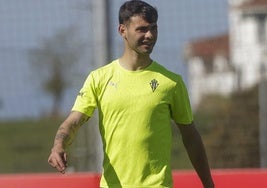 Diego Sánchez, durante un entrenamiento en Mareo.