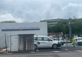 Obreros trabajando en la nueva estación soterrada La Felguera-Nuevo Langreo