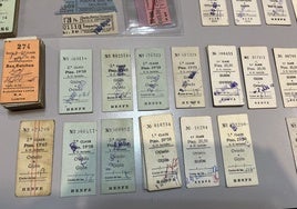 Algunos de los billetes que forman parte de la colección. Y sobre estas líneas, un billete de Alsa del año 1927.