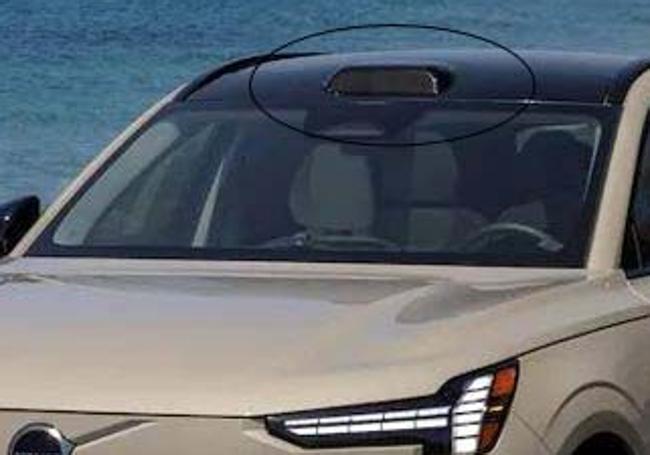 Ubicación del sensor en el nuevo Volvo EX90.