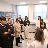La ministra de Ciencia, Diana Morant, en el Instituto de Productos Lácteos de Asturias (IPLA).