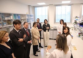 La ministra de Ciencia, Diana Morant, en el Instituto de Productos Lácteos de Asturias (IPLA).
